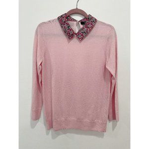 J.Crew Tippi Sweater with Liberty Print Collar